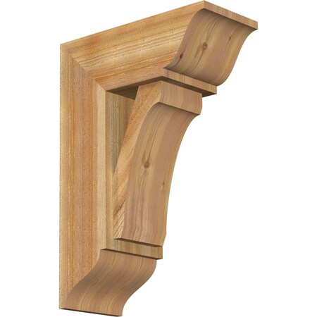 Ekena Millwork Legacy Traditional Rough Sawn Bracket w/ Offset Brace, Western Red Cedar, 8"W x 18"D x 26"H BKT0806X18X26LEC01RWR
